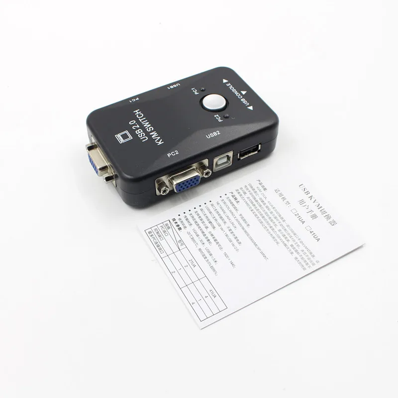 USB KVM-переключатель 2 порта VGA переключатель SVGA Box 0 KVM мышь клавиатуры 1920*1440 Vga