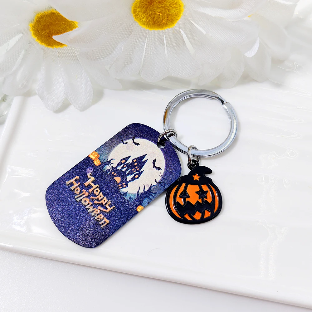 Новинка классический брелок из нержавеющей стали в виде тыквы призрака