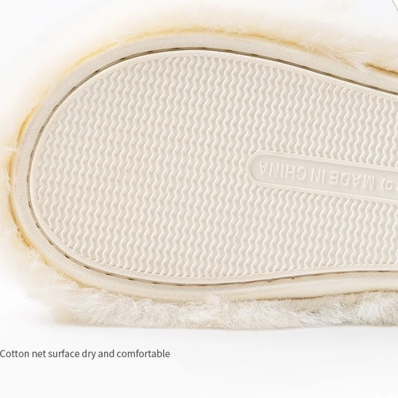 Pure Color Cotton Slippers 2023 New Plush Women's Slippers Autumn and Winter Home Non-slip Warm Slippers Indoor Fur Slippers