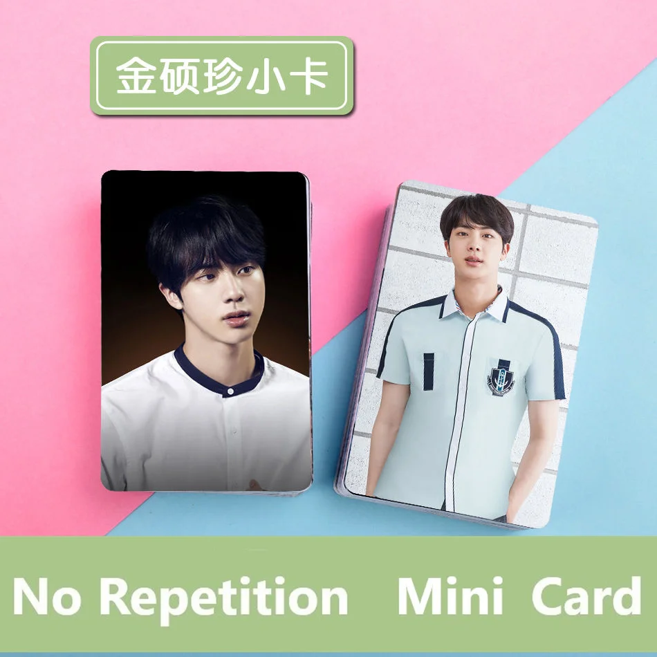 

Series1 No Repetition Seok-Jin Kim Photo Mini Card Wallet Lomo Card With Photo Album Fans Collection Gift