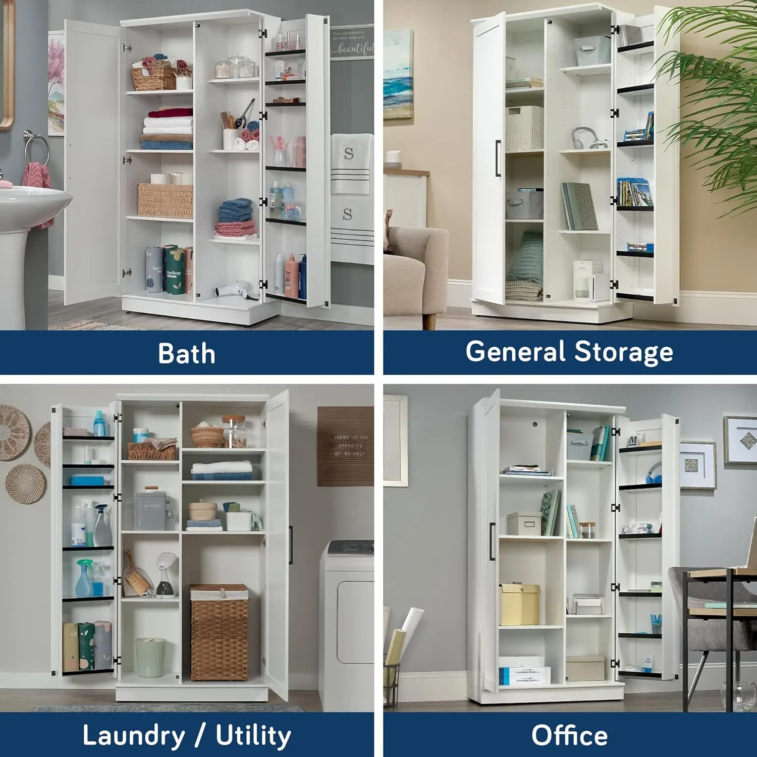 Шкаф для хранения Homeplus/Шкафы кладовки мягкая белая отделка