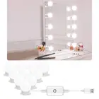 Светодиодная лампа для зеркала для макияжа, приглушаемый светильник для туалетного столика, настенная лампа с USB, 261014 шт., 5 В