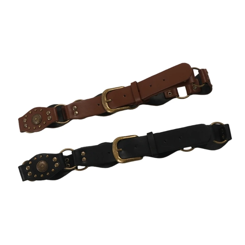 

Adjustable Waist Belt for Women Ladies Skirt Dress Carved Flower Rivet Belt