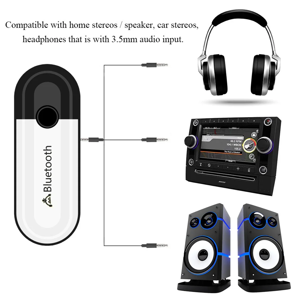 

3.5mm USB Bluetooth Audio Music Receiver Wireless Bluetooth 4.0+EDR Music Audio Stereo Receiver Adapter Car Accessorry