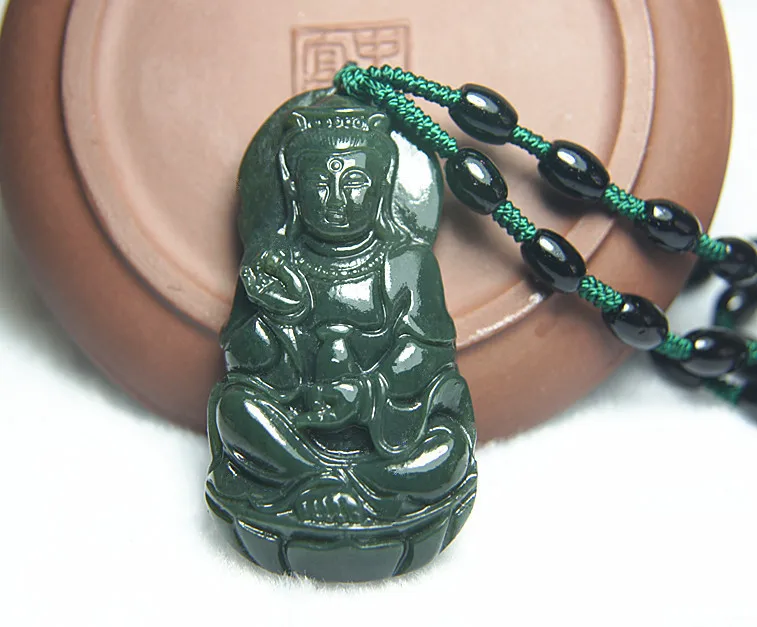 Natural Hetian Jade Jade Guanyin Buddha Couple Pendants for Men and Women Ethnic Versatile Pendants