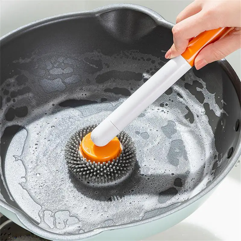 

Long Handle Cleaning Brush Selectable Rotating Silicone Brush Soft Pot Brush Brush Does Not Touch Oil Wash Pot Does Not Hurt Pot