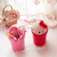 sanrio hello kitty cartoon anime cute desktop storage barrel pink mini trash can desktop paper girls gifts home