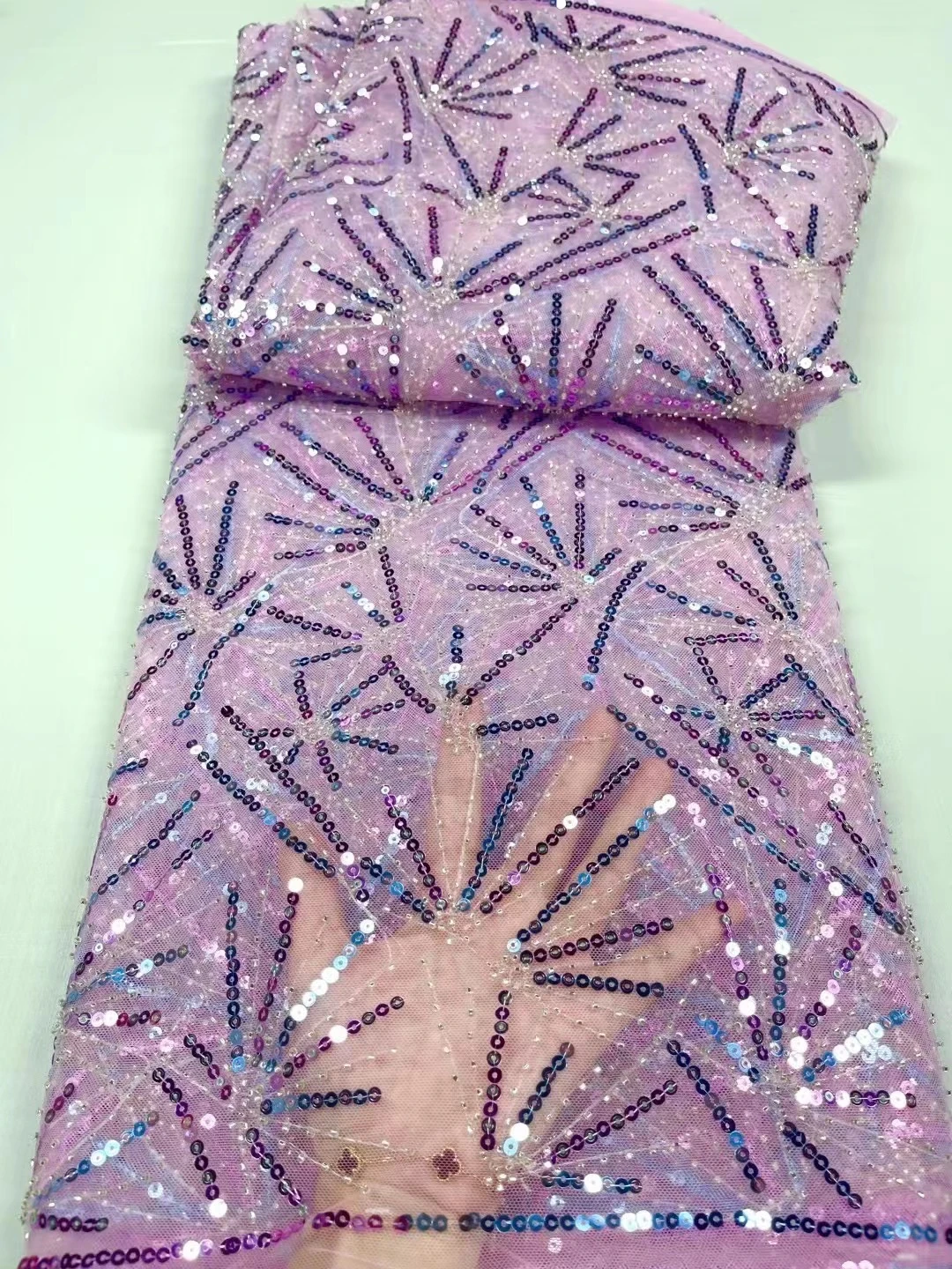 

Latest African Lace Fabric 2022 High Quality Lace Embroidery 3d French Nigerian Lace Fabric 5 Yards for Wedding Dre jy095