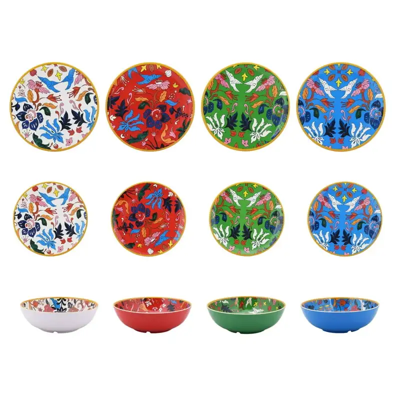 

Melamine Dinnerware Set, Isla De Baru by Vergara Restaurant ложки вилки в яйце Wood utensil set Knife Chopstick