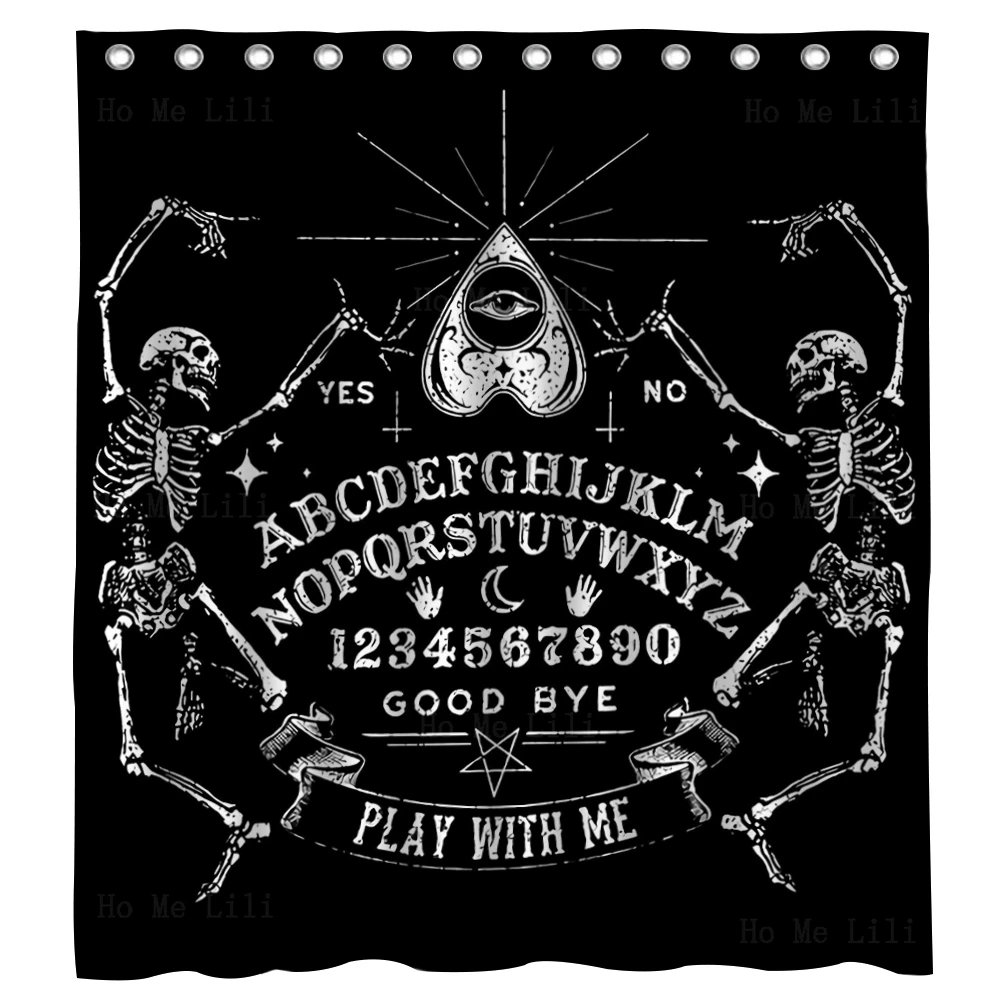 

Ouija Board Play With Me Grateful Dead Tie Dyed Skull Head Shower Curtain By Ho Me Lili For Bathroom Decor With Hooks