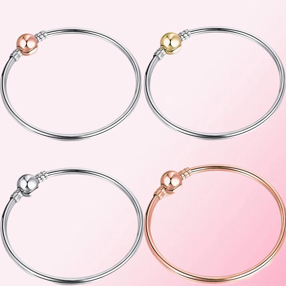 

2021 100% 925 Sterling Silver Classic Heart Castle Rose Gold Bracelet Women's Charm Personality Jewelry Free Shipping