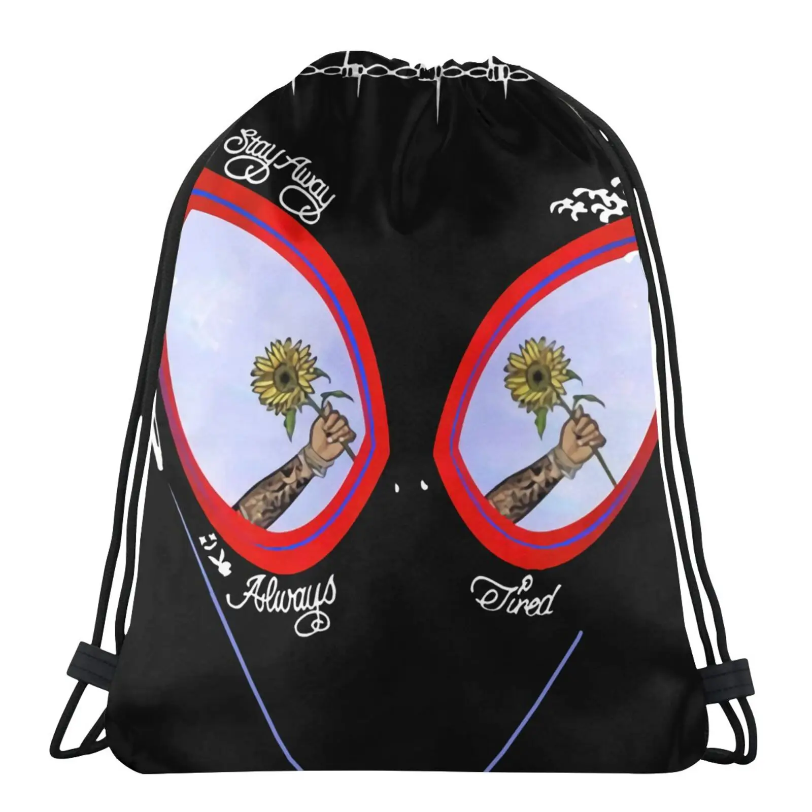 

Always Stay Away Tired Post Malone Bag Anime Bag Ball Pocket Bag Women Cord Bag Backpack Drawstring Bags Children's Fabric Bag