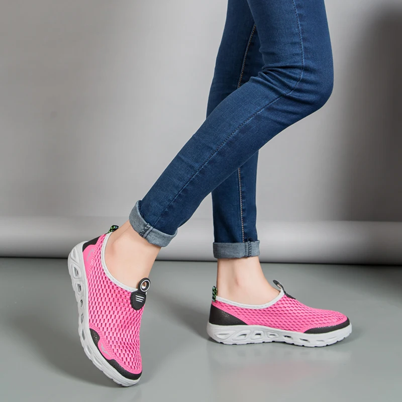 Кроссовки мужские сетчатые без шнуровки легкие дышащие Сникерсы для ходьбы