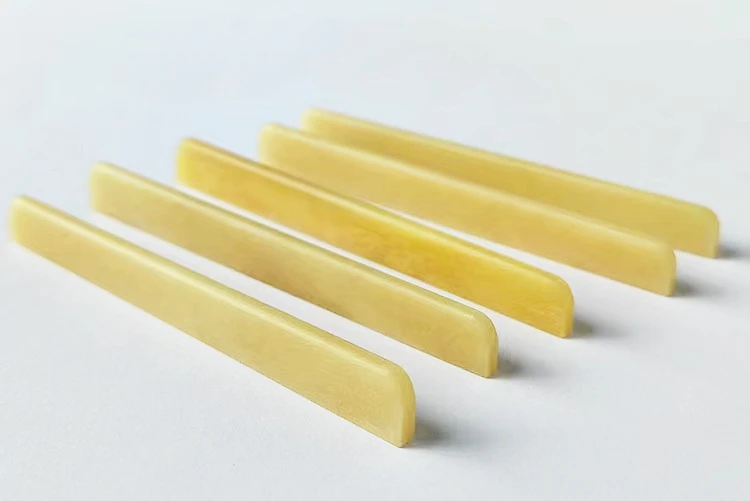 10x UNBLEACHED BONE Saddle for Classical Guitar 80x3x9mm Luthier Builder Nut Bridge DIY