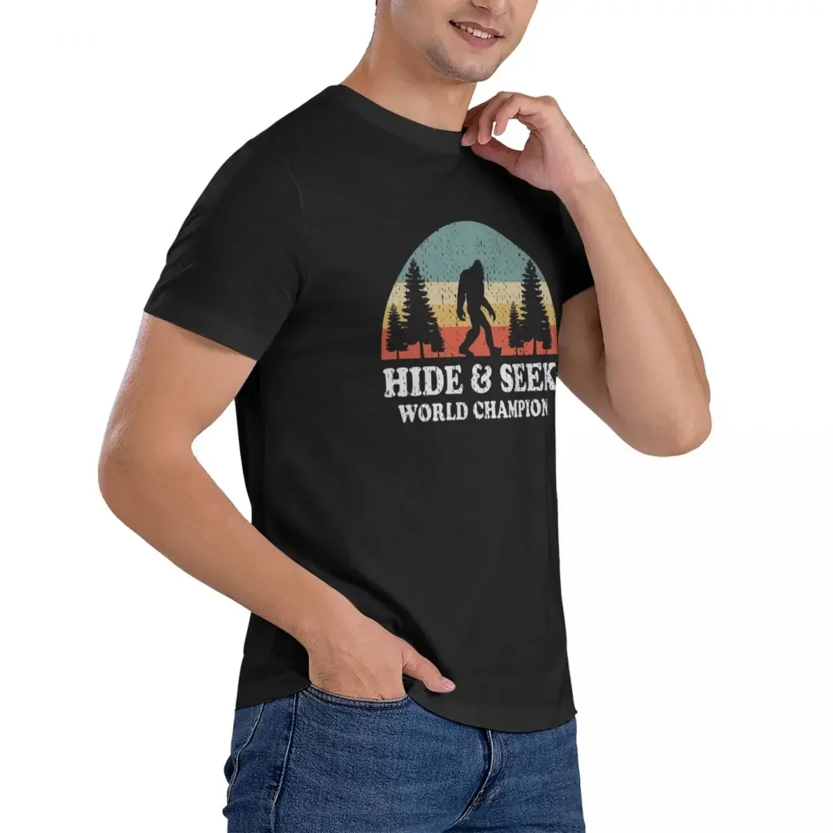 100% хлопок Bigfoot Hide & Seek World Champion Ретро футболка унисекс Классическая большого