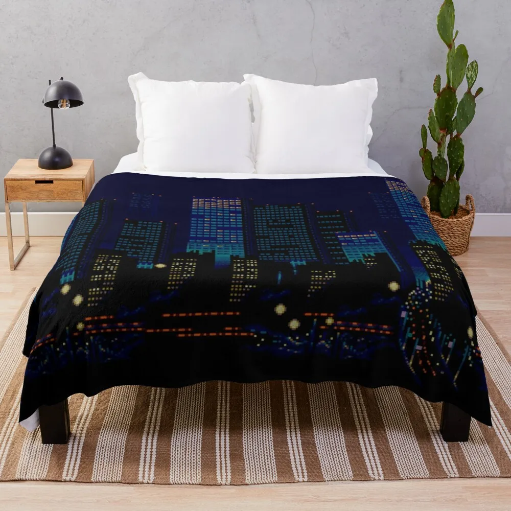 

Streets of Rage 16-Bit City Throw Blanket Floral Throw Blanket