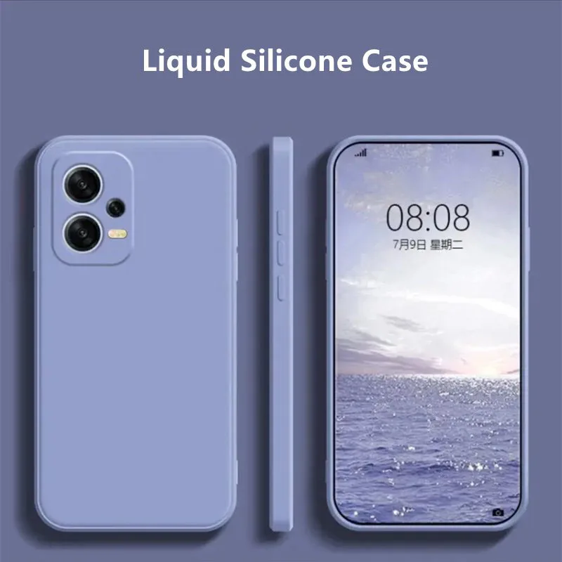 For Xiaomi Redmi Note 12 Pro Case Redmi Note 12 Pro Plus Cover Coque Original Liquid Silicone Soft TPU Phone Funda Redmi Note 12