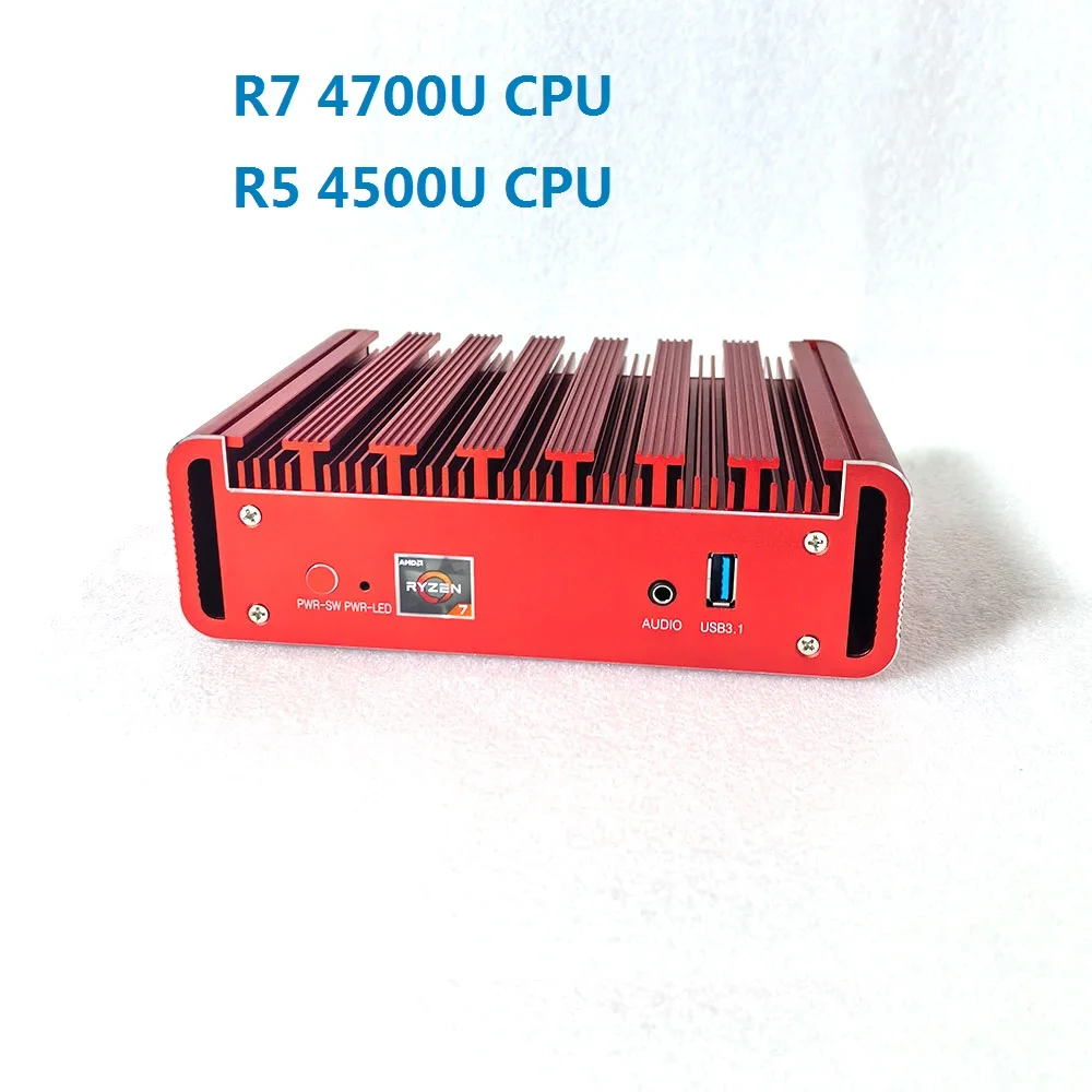 Безвентиляторный процессор AMD Ryzen R5 4500U/R7 4700U Windows 11 мини-ПК USB3.1 2 * слот DDR4 4/8G/16/32G