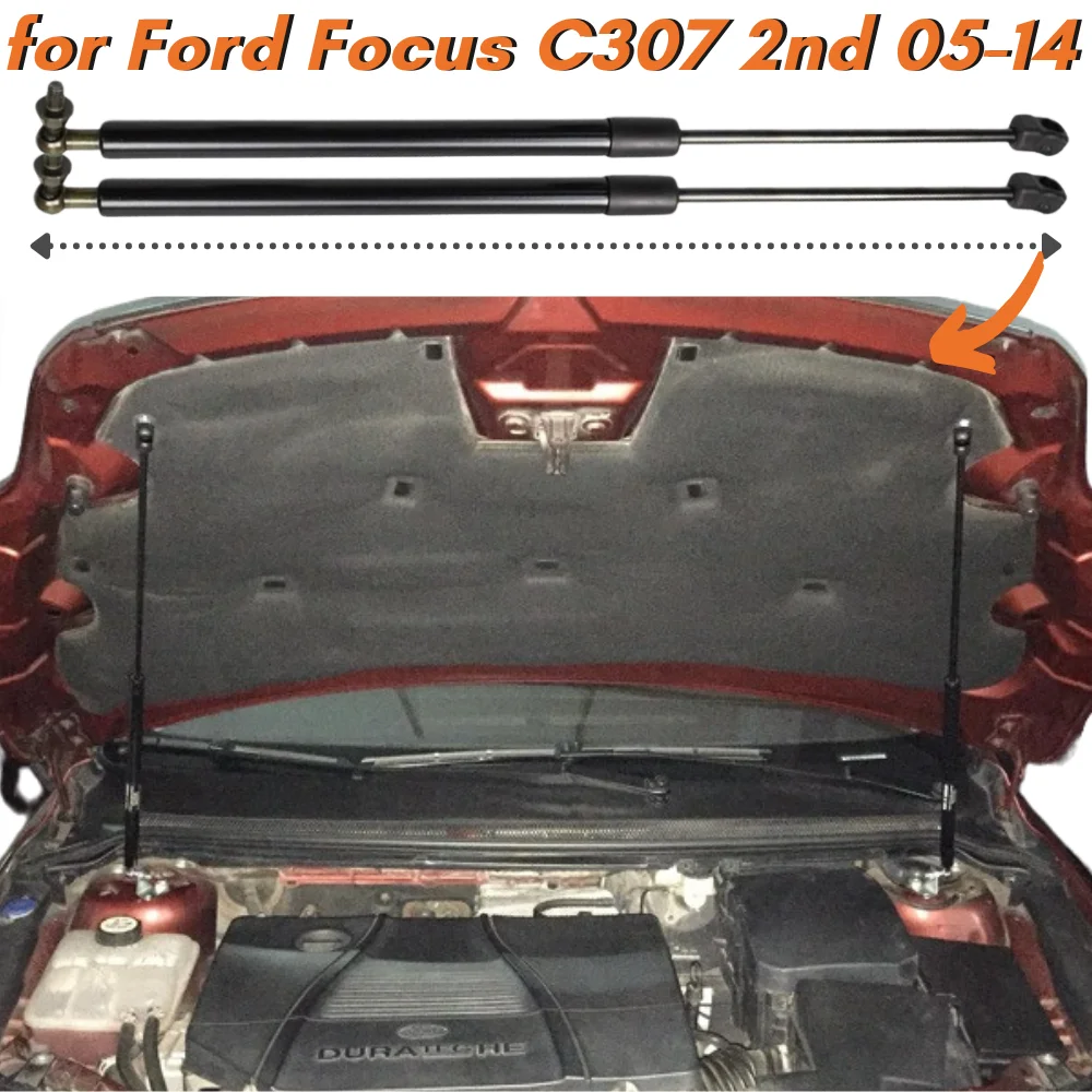 

Qty(2) Front Bonnet Hood Gas Struts Springs Dampers for Ford Focus C307 2nd 2005-2014 Classic Lift Supports Shock Absorbers Bars
