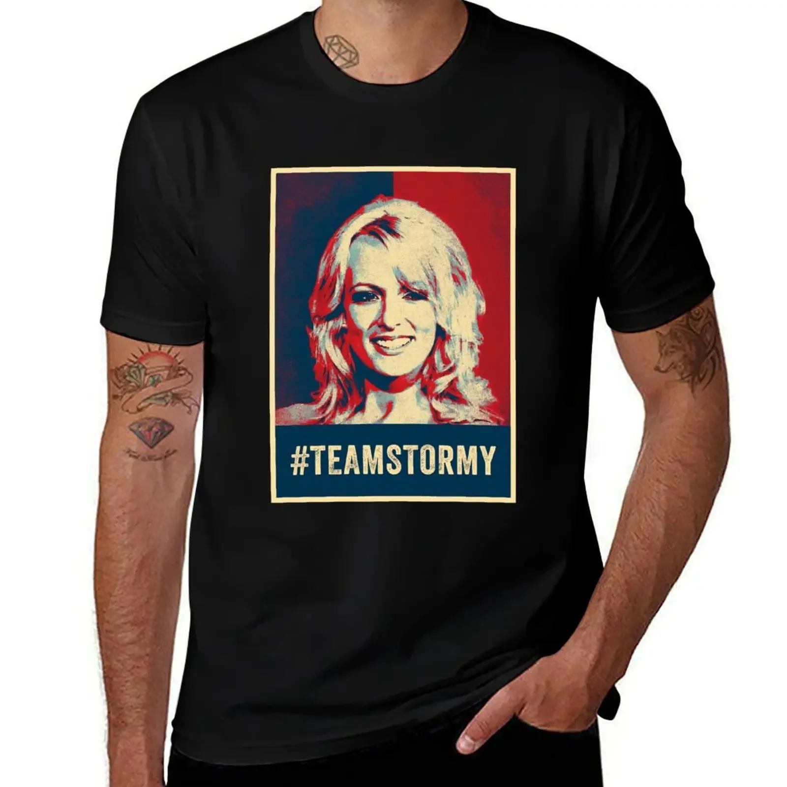 Team Stormy Daniels Винтаж Ретро # Футболка TeamStormy одежда больших размеров заготовки в