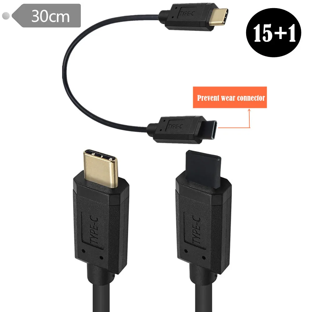 

Anti-wear Test cable Anti-wear Connector USB type-c male to male 16 core full point 10GBPS