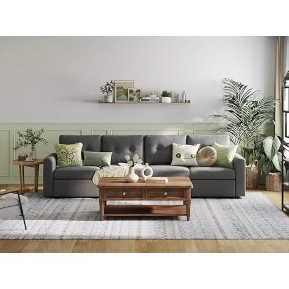 Набор тканевых диванов на 4 места модульный секционный диван Глубокие сиденья