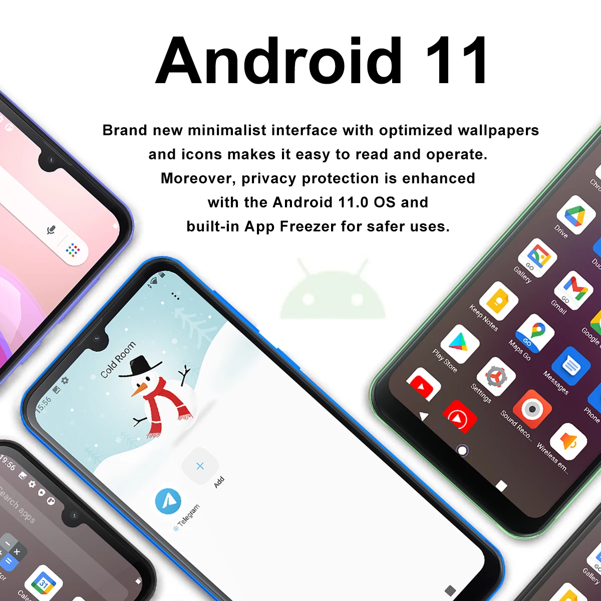 Смартфон Blackview OSCAL C20 1 ГБ + 32 Android 11 мобильный телефон 6 088 дюйма дисплей 3380 мАч SC7731E