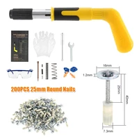 manual steel nail gun rivet tool 200pcs round nail tool kit for building home wall decoration ceiling wall anchor wire slotting