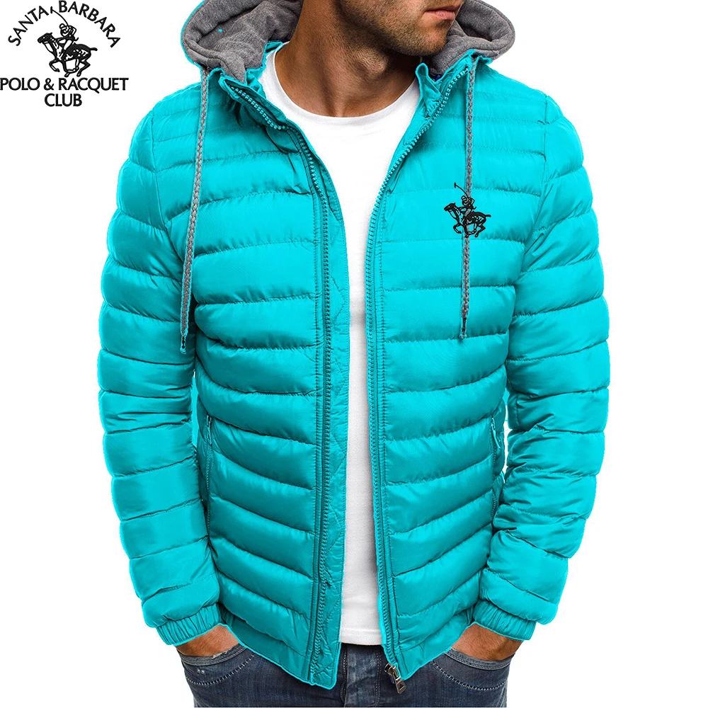 SANTA BARBARA POLO &RACQUET 2525, новая мужская пуховая хлопковая куртка с капюшоном, ветрозащитное пальто-пуховик для повседневной носки (art.: 3920d42576aaa) - 3920d42576aaa
