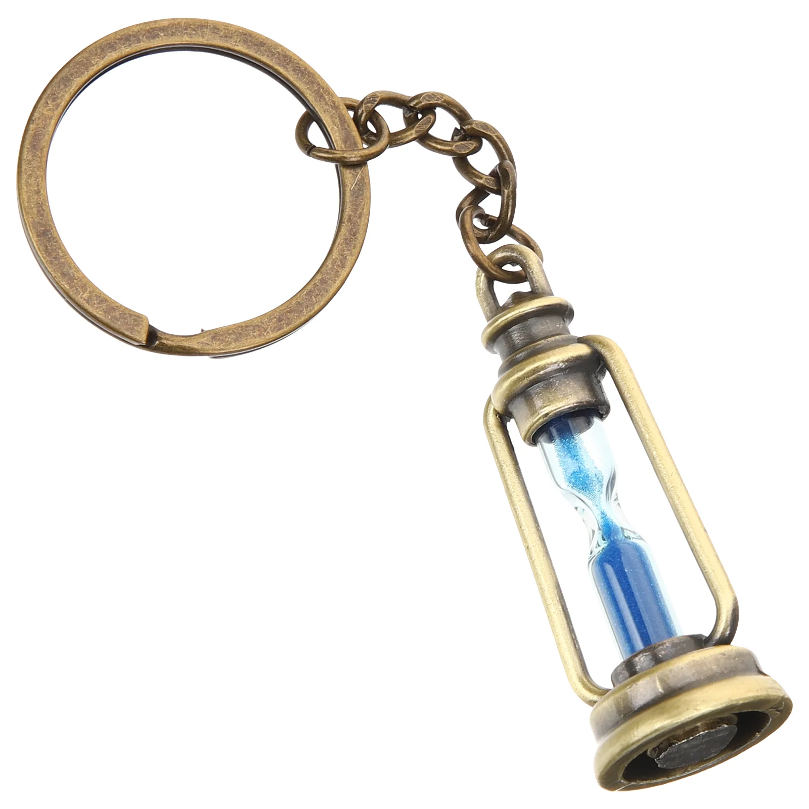 

5pcs Hourglass Key Chains Vintage Sand Timer Key Chains Creative Keychain Decor