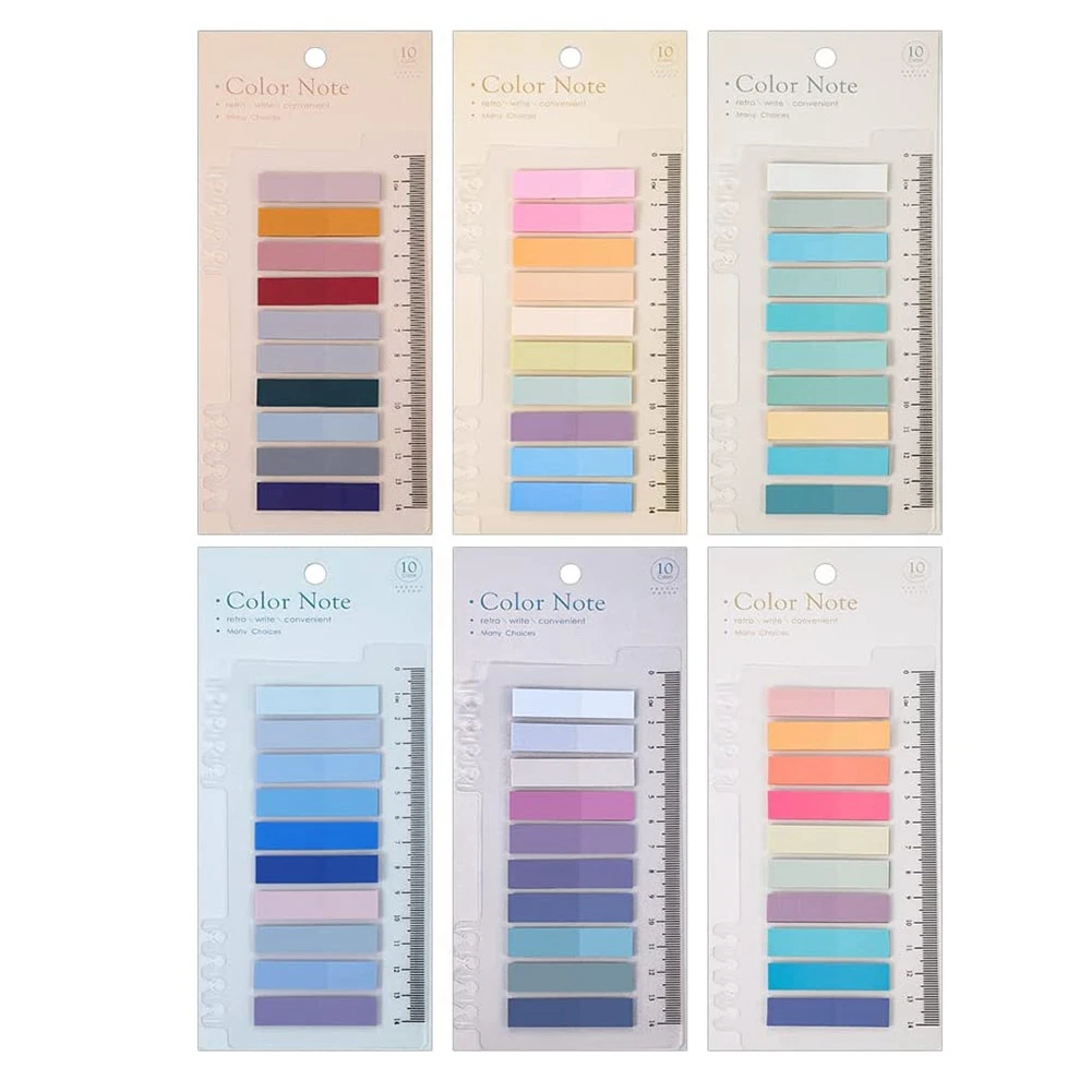 

1200 шт. липкие вкладыши для указательных записей, многоразовые вкладыши для файлов, цветные перезаписываемые прямоугольные закладки с линейкой для маркировки страниц