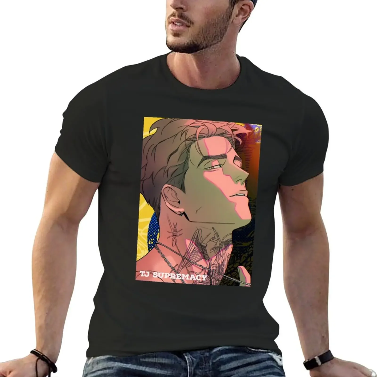 Футболка TJ Taejoon с мокрым песком эстетичная одежда для мальчика футболка рисунком