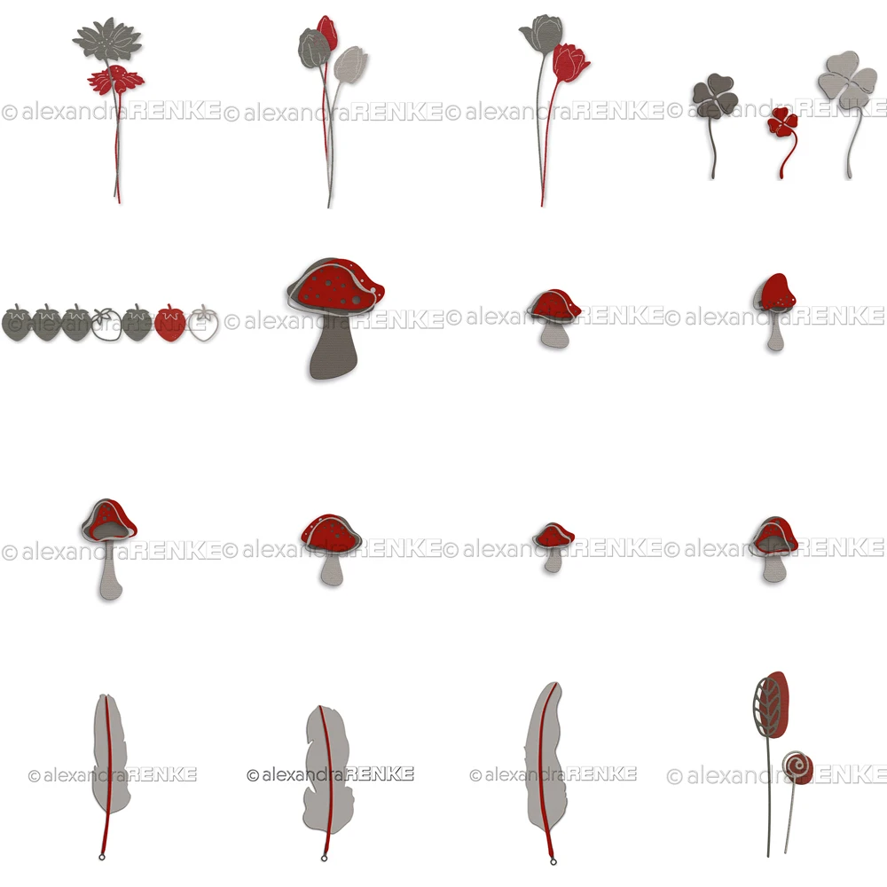 

Flower Mushroom Metal Cutting Dies Mold For Diy Handmade Paper Cards Ledger Greeting Cards Congratulations Craft Embossing