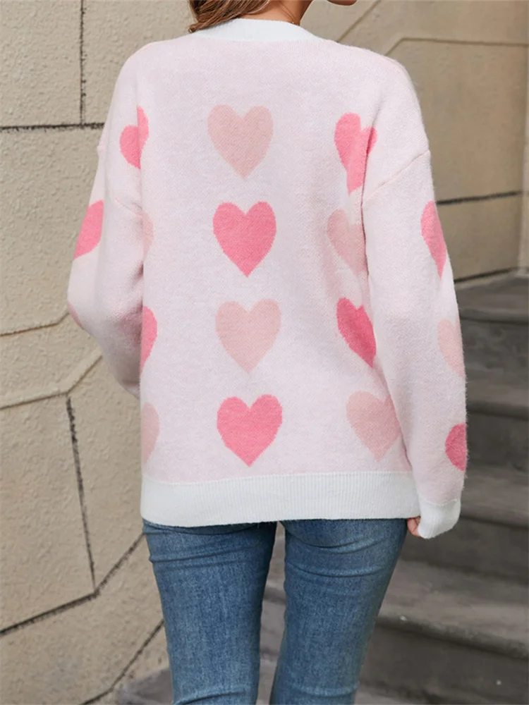 Женские вязаные свитера CHRONSTYLE на День святого Валентина пуловеры с длинным