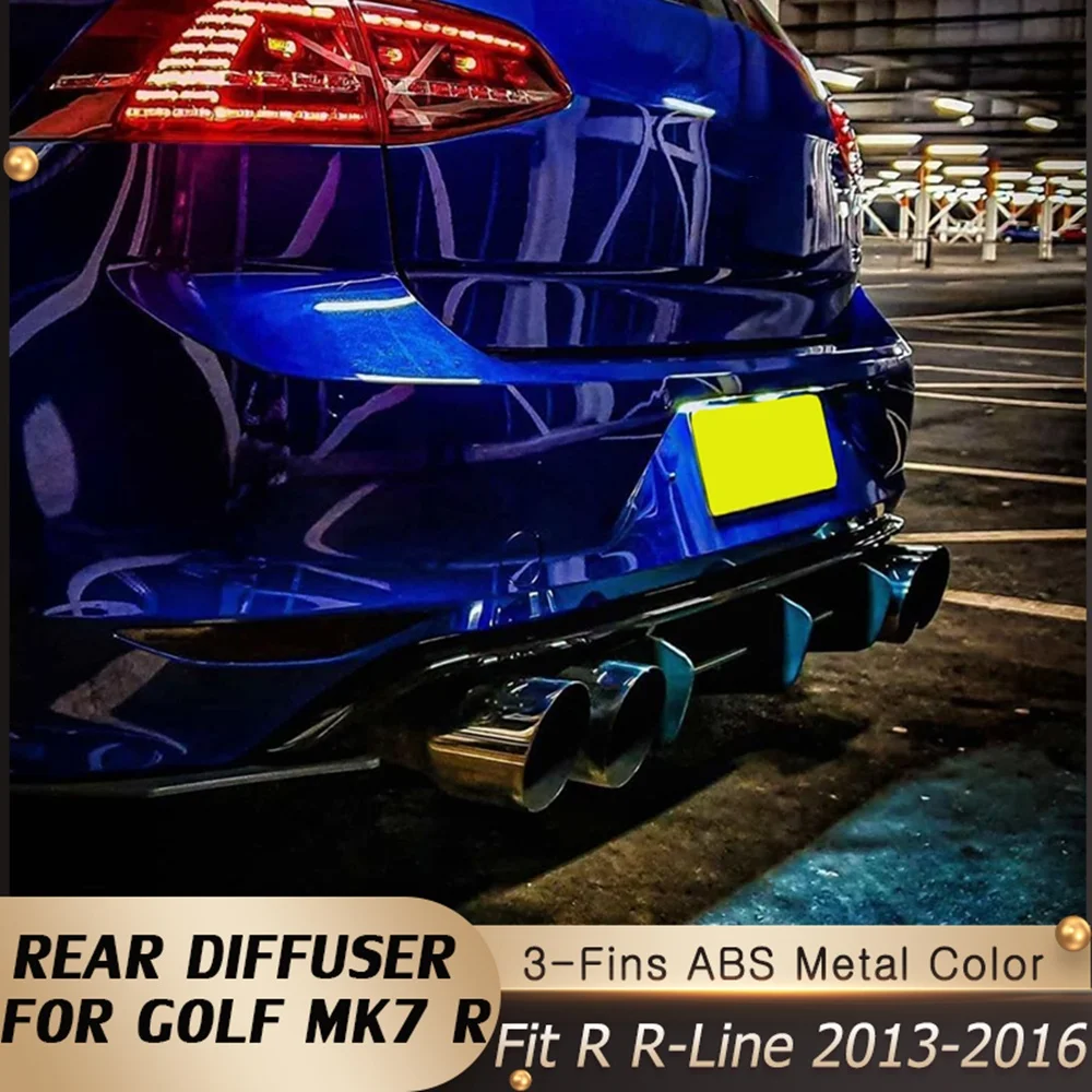 High Quality Car Rear Bumper Diffuser Rear Side Splitters Spoiler Lip For VW Volkswagen Golf 7 VII MK7 R R-Line 2013-2016