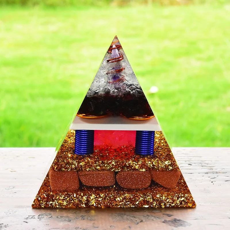 

Aogen [overseas] Large Pyramid Aura Therapy Yoga Home Furnishings Aogang Energy Crystal stones and crystals jewelry for women