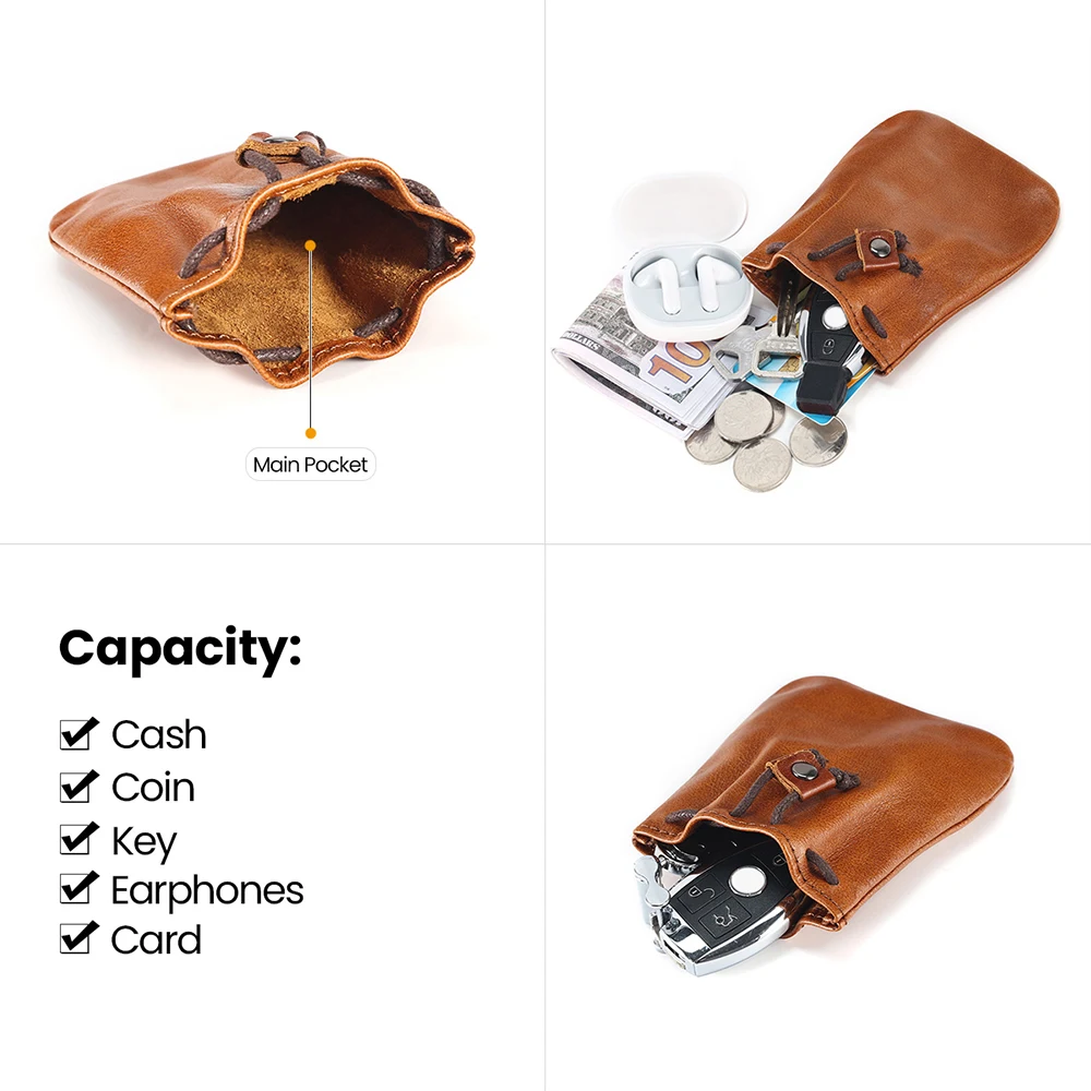 Модный тонкий кошелек JOGUJOS из натуральной кожи для девушек Женский компактный