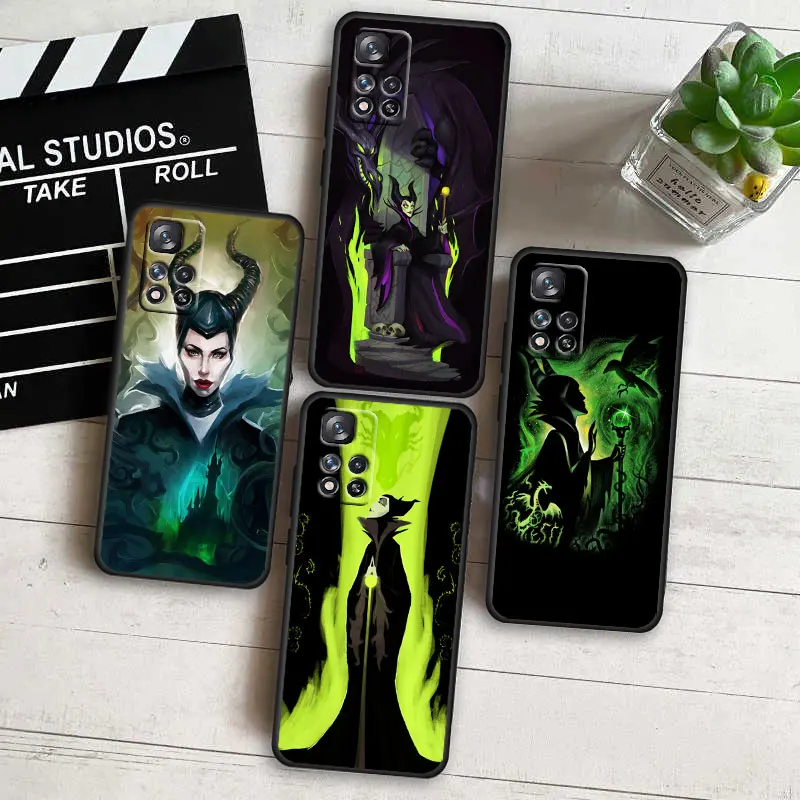 

villain witch For Xiaomi Redmi Note 12 10 11 9 Pro Plus Speed 11E 11S 10S 9T 8 5G Black Phone Case Cover