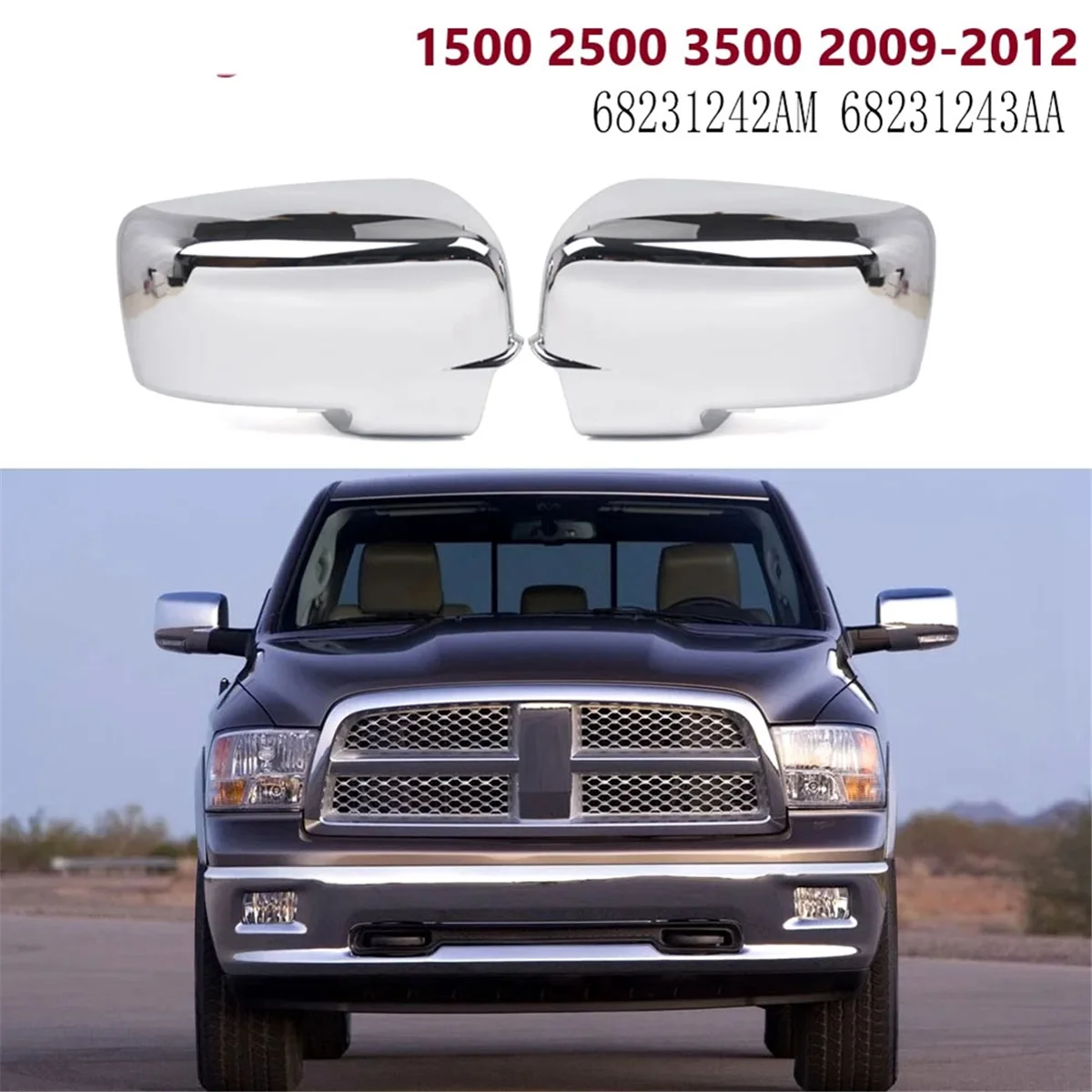Крышки левого зеркала заднего вида крышка на дверь для Dodge Ram 1500 2009 2010 2011 2012