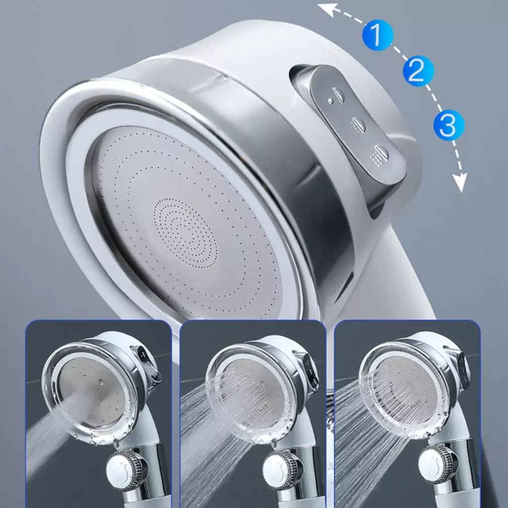 

NEW IN Punch-free Shower Head High-pressure Water-saving Non-porous Bracket Hose Adjustable Bathroom Shower With Holder White
