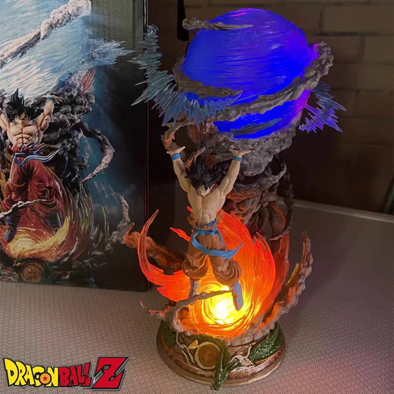 

25cm Anime Dragon Ball Figures Spirit Bomb Sou Goku Figures Super Saiya Pvc Action Figure Model Statue Doll Collect Toys Gifts