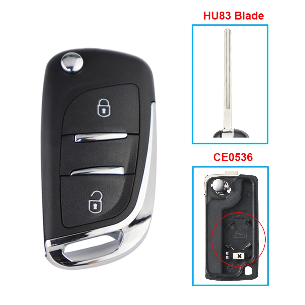 

Корпус дистанционного ключа автомобиля для Peugeot 207 306 307 407 807 Partner 107 607 408 308 206 Citroen C2 C4 C5 Чехол для ключа CE0523 HU83 VA2 Blade