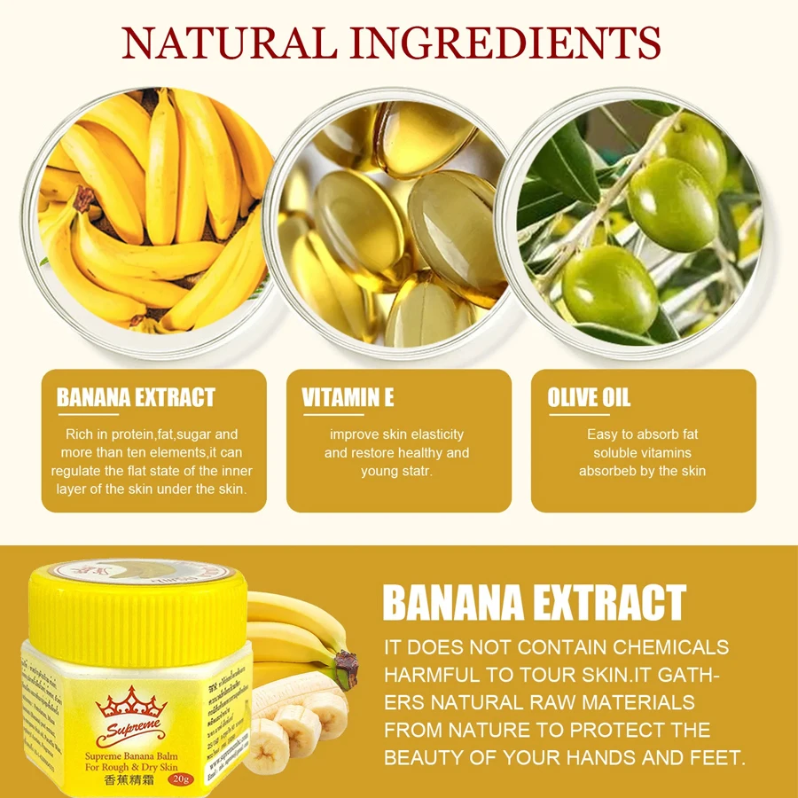 10 шт. тайское банановое масло увлажняющий крем против растрескивания для ног рук