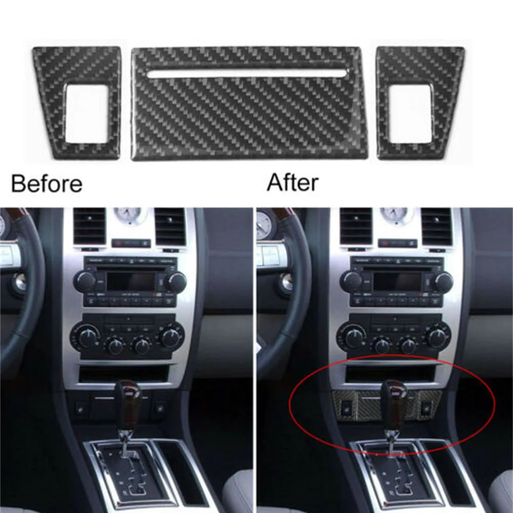 

Car Seat Button Trim For Chrysler 300 2005-07 High Glossy ​Carbon Fiber