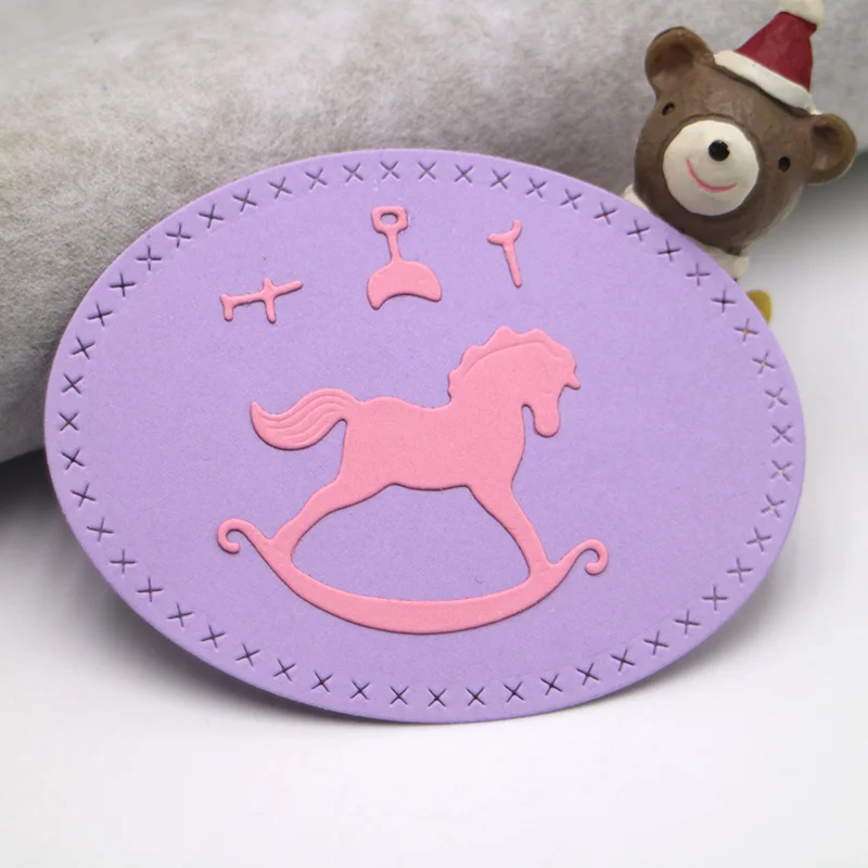 

Металлическая рамка для рукоделия вырезанная лошадь для рукоделия обучающий инструмент для искусственной елки форма для ножа вырезанные ш...