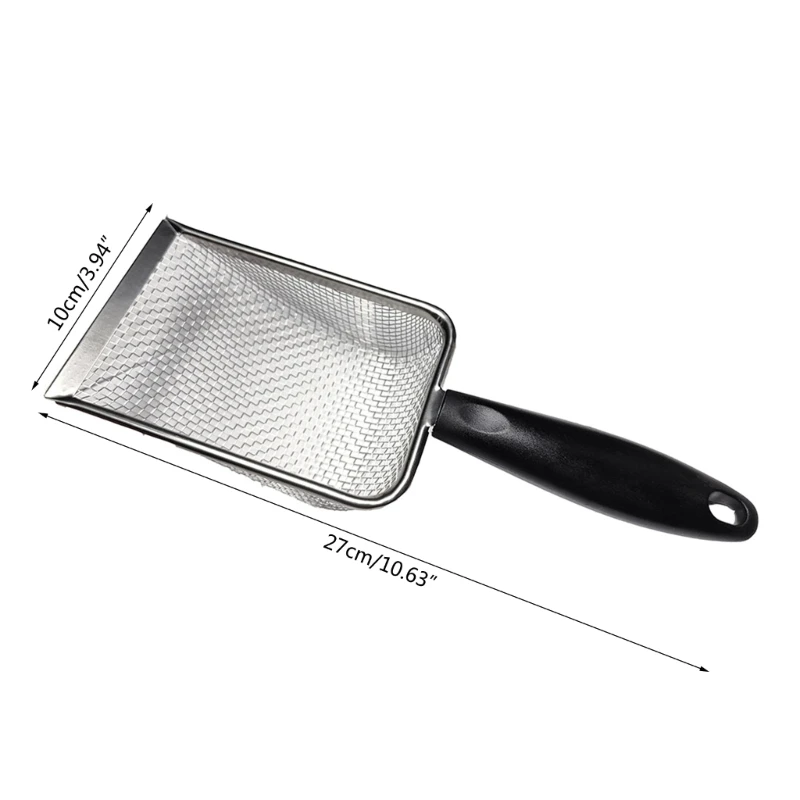 Reptile Stainless Steel Sand Scoop Metal Shovel Sifter Fine Mesh Terrarium Substrate Cleaner Corner Sifter Cleaner Dropship images - 6