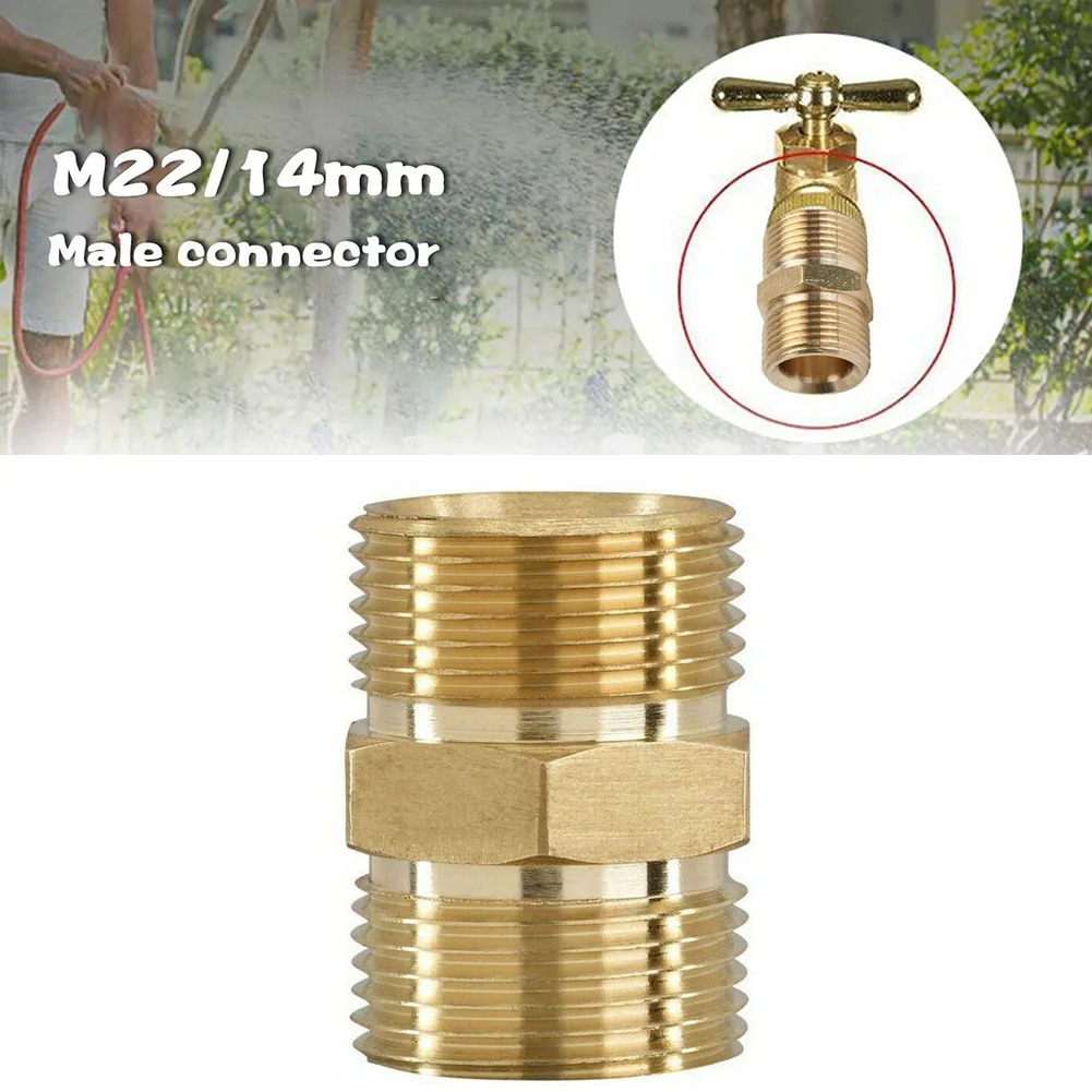 

1 Pcs M22/15mm M22/14mm To Male Adapter Connector Power Brass Pressure Washer Hose Outlet 1.5mm Pitch Quick Fitting Accesories