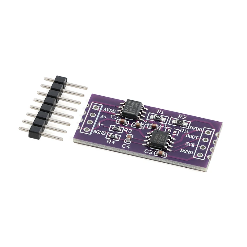 

24-битный модуль АЦП CS1237 со встроенным одноканальным электронным чипом TL431 для измерения веса тензодатчика