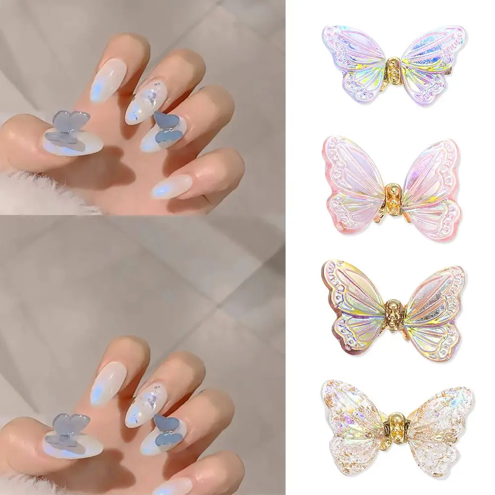 

3D Летающая бабочка Аврора Цвет Дизайн ногтей Стразы украшения лак для ногтей Украшение DIY Блеск Маникюр переводки аксессуары