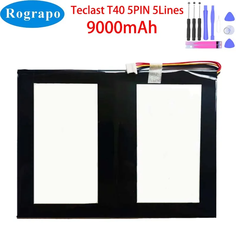 Li-polímero Bateria para Teclast T40 Tablet pc com Fios Plug Mais Ferramentas Novo 3.8v 9000mah